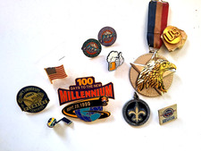 LOT Of 11 VINTAGE PINBACK COLLECTION SET PIN METAL