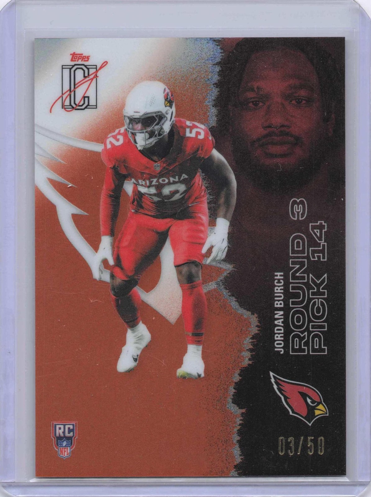 2025 Topps Signature Class #169 Jordan Burch Orange #/50