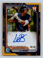 Luis Baez Bowman Chrome 2024 Gold Lava Refractor /50 Auto
