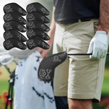 Golf Skull Iron Head Cover 10Pcs Set FINGER TEN | Scratch Resistant