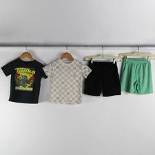 Lot of 4 Mixed Brands Child Boys 5T 2 T-Shirts and 2 Pairs of Shorts