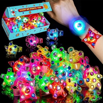 LED Armbänder mit Fidget Spinner 24 Stück Kinder Party Geschenk