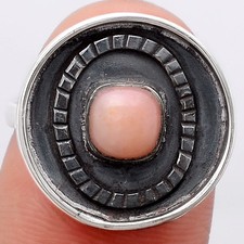 Natural Pink Opal 925 Sterling Silver Ring s.7 Jewelry R-1080