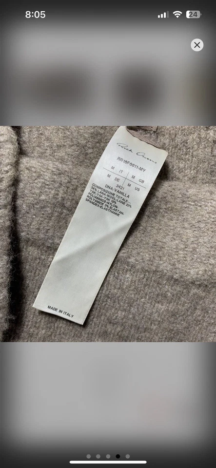 Cuello alto Rick Owens AW16 Mastodon Yak Foto 4 de 4