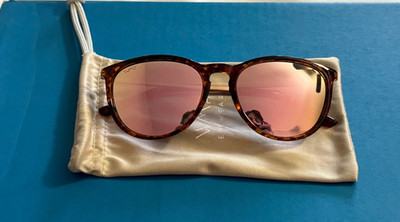 Wmp Drew Polarized Sunglasses 55 19 145 Brown Tortoise Mirror Pink 