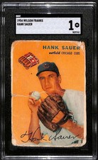 1954 Wilson Franks #15 Hank Sauer  SGC 1 POOR C103071