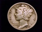 1929-D  Mercury Dime, Very Good to nearly Fine grade