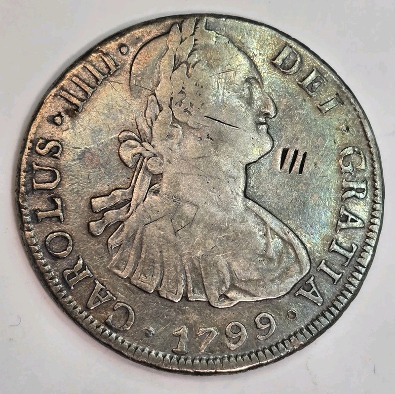 1799 PTS PP Bolivia Spanish Colonies 8 Reales KM# 73 XF