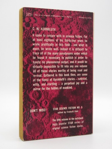 The Marching Morons C.M.KORNBLUTH 1959 1st Edition Science Fiction Short Stories - Picture 2 of 6