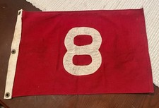 Vintage 1950s Canvas Golf Course Flags #3 #8 Farm & Golf Course Supply Co