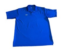 Under Armour Men's Bright Blue Short Sleeve Golf Polo Shirt Size XL, See Note