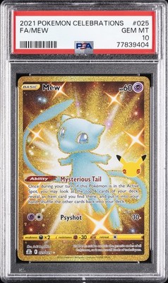 ARS10+ 世界に1枚 ミュウ 25th CELEBRATIONS 海外版 2021 POKEMON CELEBRATIONS #025 FULL ART/MEW PSA 10 | eBay