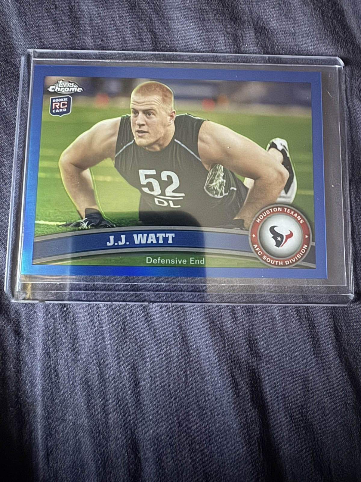 2011 Topps Chrome J.J. Watt #104 Blue Refractor (RC) 028/199