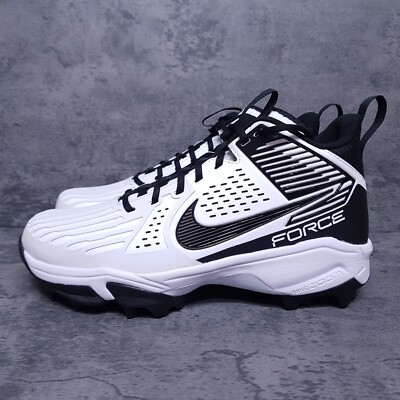 NIKE Zoom Force Savage Pro 3 Shark Football Cleats Mens 12 Black White Panda
