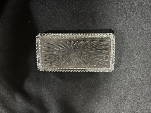 Vintage Vanity Tray, Glass Butter Tray, Vintage Small Vanity Tray, 7 1/2" - Picture 3 of 3