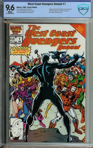 WEST COAST AVENGERS ANNUAL #1 CBCS 9.6 WHITE PAGES // MARVEL 1986