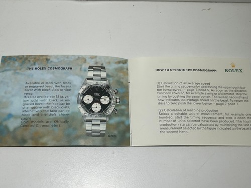 SET BOOKLET ROLEX COSMOGRAPH DAYTONA IN INGLESE/USA E CALENDARIO ANNO 1981 - Picture 6 of 9