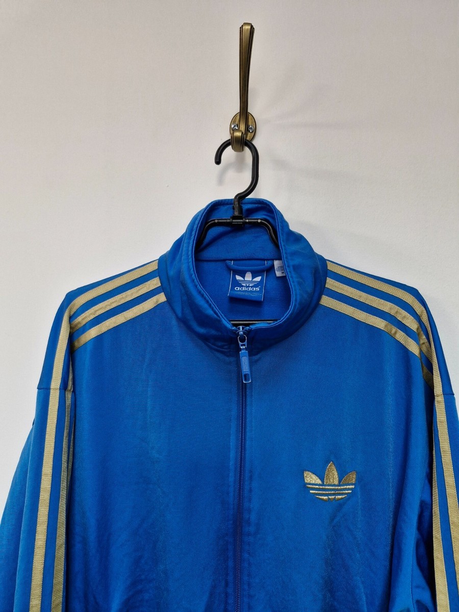 Adidas Original Blue Track Jacket Full Zip Men Size: M