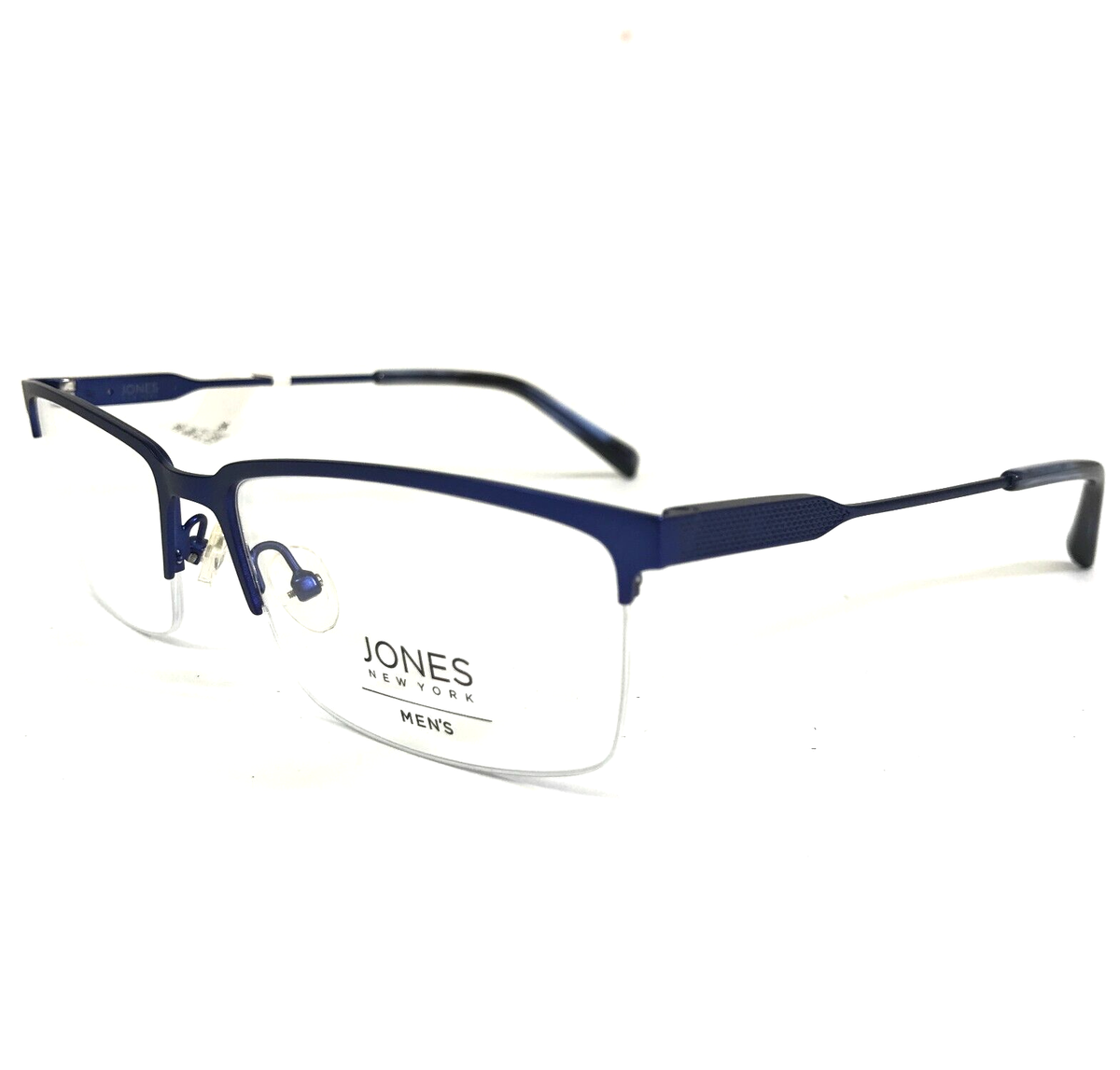 Jones New York Eyeglasses Frames J363 BLUE Square Half Rim Large