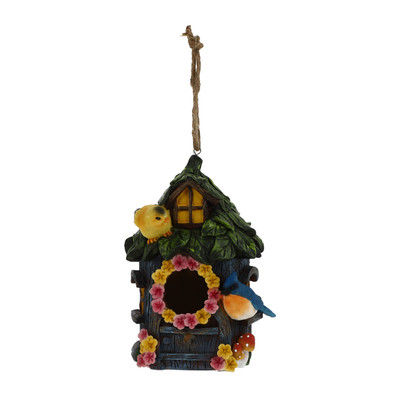Hummingbird Nesting Vogel Hideaway Hütte Sparrow Hängen Baum Skulptur