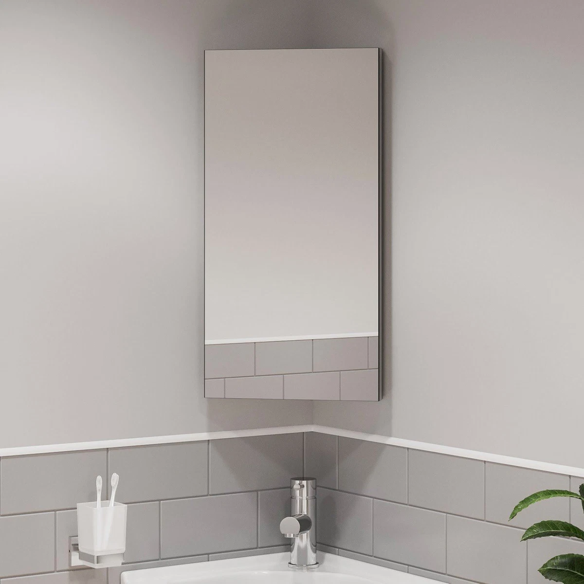 Corner Bathroom Wall With Mirror Matttroy