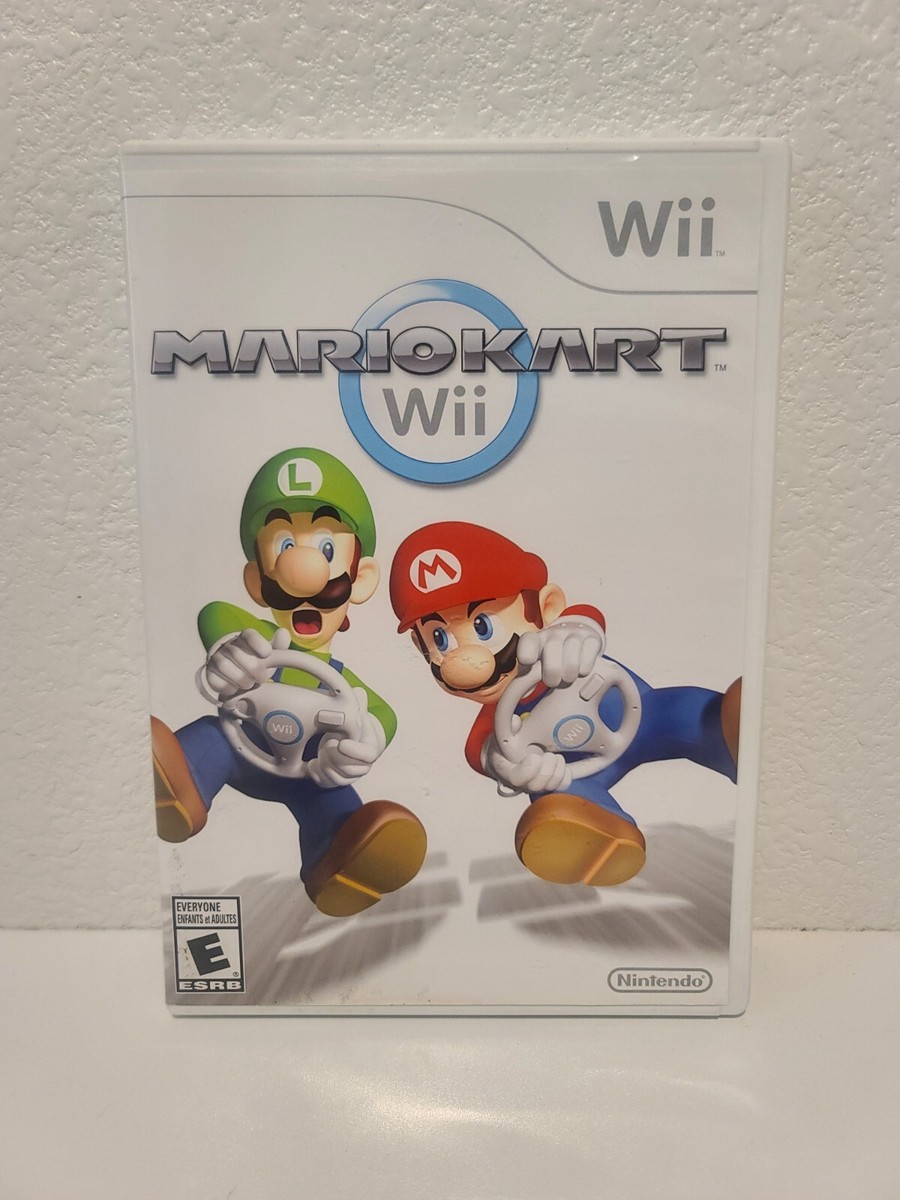 Mario Kart Nintendo Wii Game Bundle Complete CIB 2 Steering Wheels