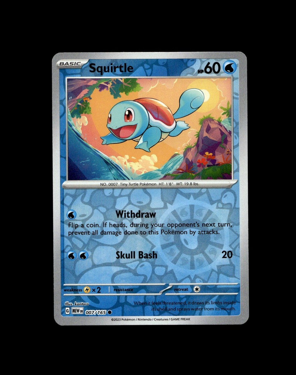 Squirtle Wartortle Blastoise Pokemon Card! Holo/Reverse Holo EX Full Art Cards!