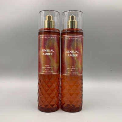 Bath & Body Works Sensual Amber Fine Fragrance Mist S/2 8 Fl Oz #905B