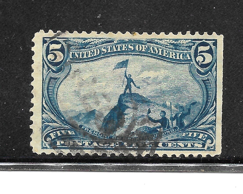 USA #288 The 1898 Trans-Missississippi Expo 5 Cent Fremont F-VF used C.V. $25.00