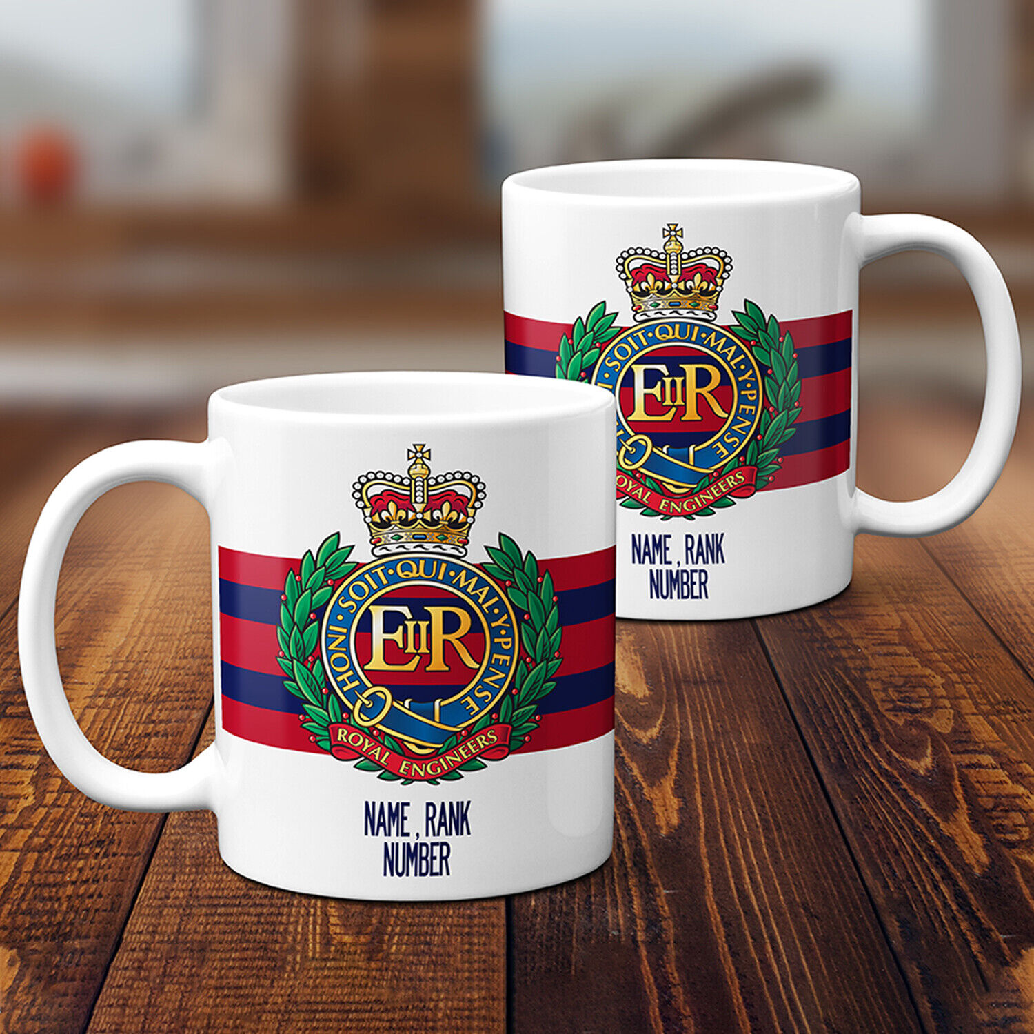 Personalised Royal Engineers Mug British Military Cup Army Offical Badge MM39