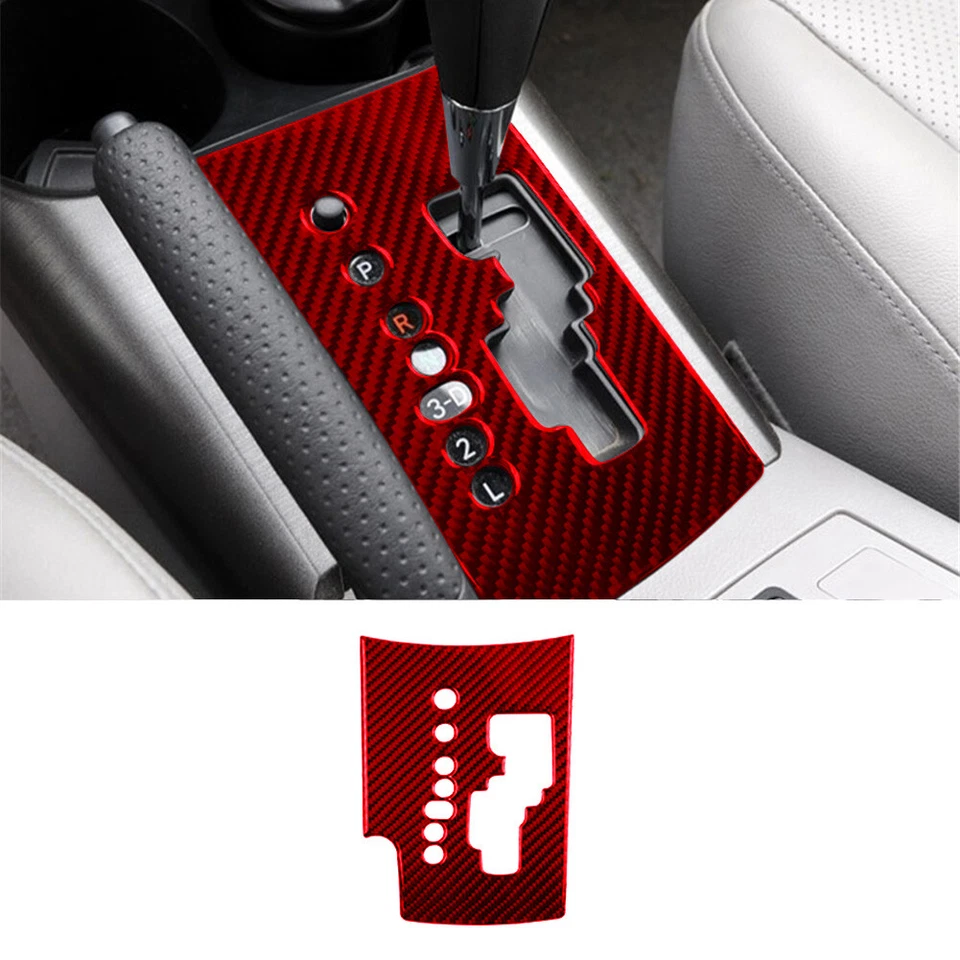 Juego completo de 30 piezas de embellecedores interiores de fibra de carbono roja para Toyota RAV4 2006-12 Foto 4 de 4