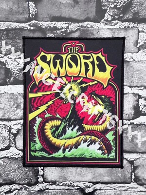 SMALL SEW ON PRINTED PATCH FOR BATTLE JACKET VEST ~ 10.5 x 13.5cm ~ THE SWORD