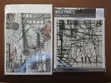 Hero Arts POWER LINES Bold Prints Cling Stamp    CITY TEXTURES Transfers Rub-Ons
