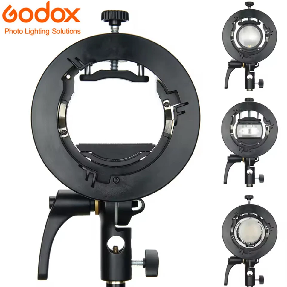 US Godox S2 Bowens Mount Flash S-type Holder Bracket for Godox V1 V860II AD200 - Image 2 of 4