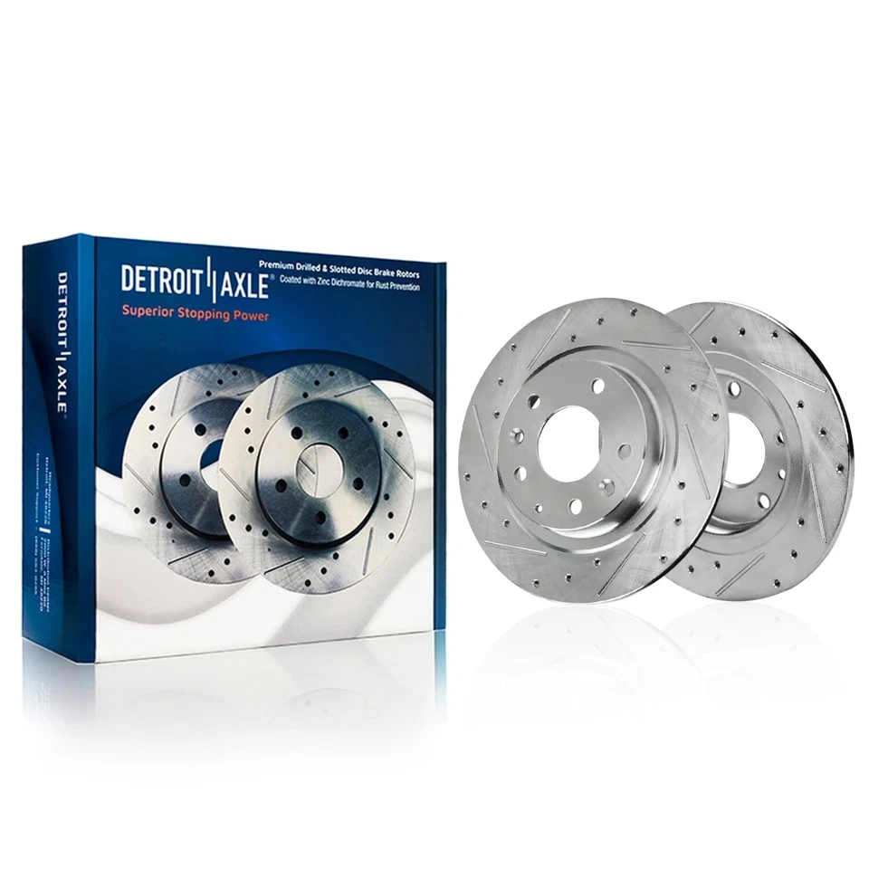 10pc FWD Front Rear Drilled Brake Rotors Ceramic Pads for 2016 - 2018 Mazda CX-3 - Image 4 of 4