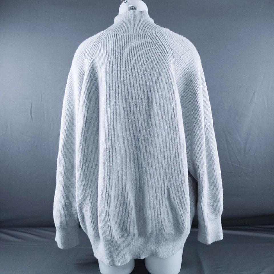 Suéter Forever 21 para mujer Plus 3X gris holgado de gran tamaño cuello falso mínimo acogedor Foto 4 de 4