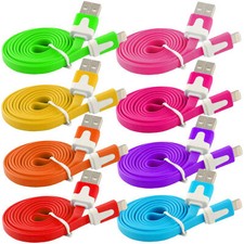 Flat Tangle-Free USB Data Sync Charging Cable for iPhone