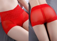 Women Briefs High Waist Panties Floral Tummy Control Plus size Underpants 90331