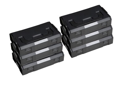 6 Stück SORTIMO Systembox L-BOXX Mini anthrazit Deckel OPAK/schwarz