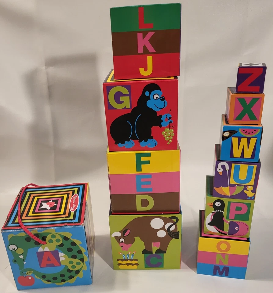 MELISSA AND DOUG'S ALPHABET NESTING & STACKING BLOCKS FOR AGES 2 + - Image 3 of 4