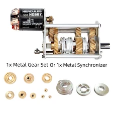 Metal Gearbox Bevel Gear / Synchronizer Set for 1:14 Tamiya Man Scania RC Truck