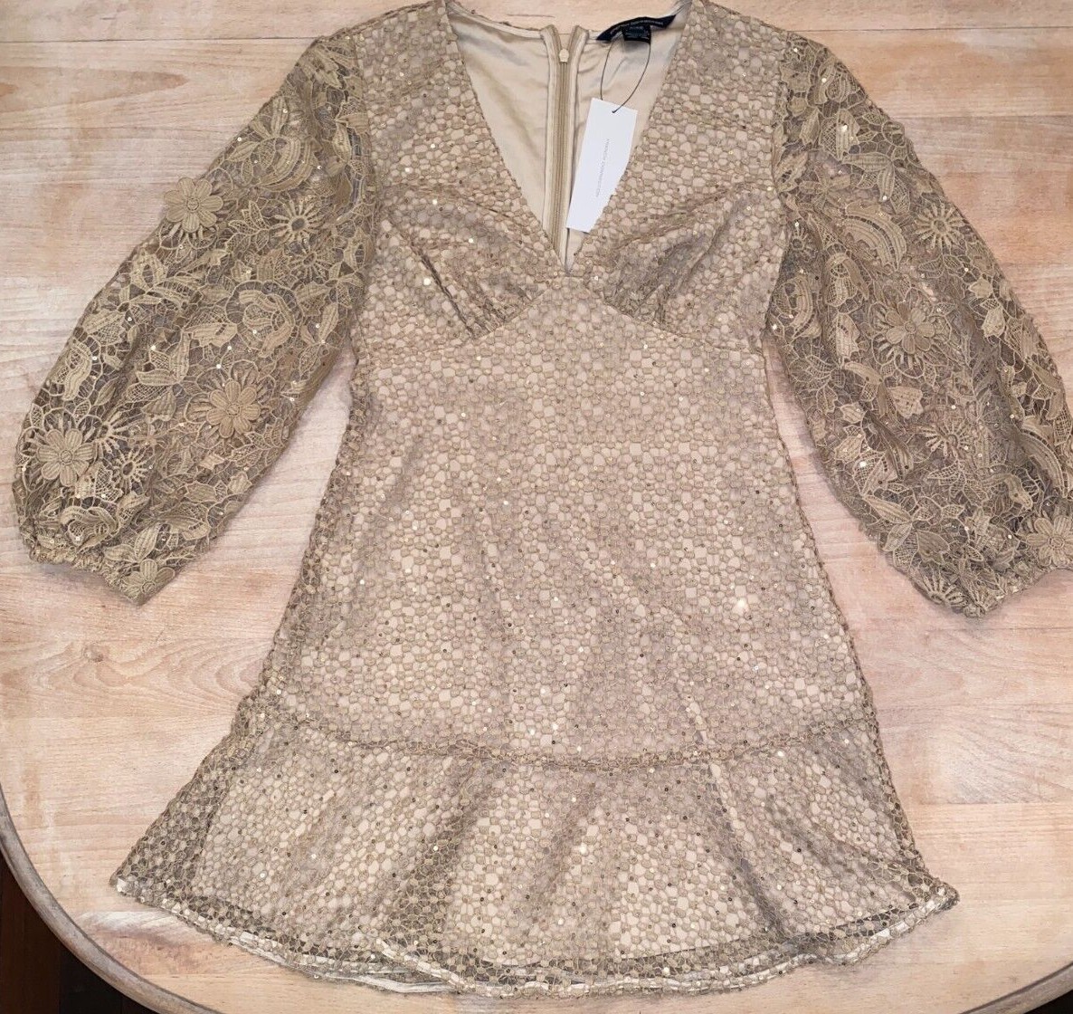 chinese dress ladies Rent French Connection Ramona Lace Jersey Dress