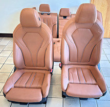18-20 Bmw 530e G30 Front Rear Leather Sport Seat Full Complete Set Oem Cognac