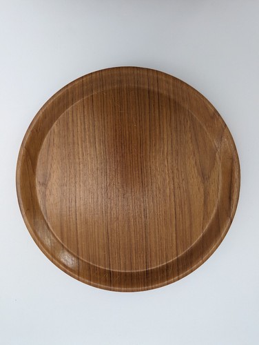 Set of 7 Round Wood Plates Platters 12" - Picture 4 of 16