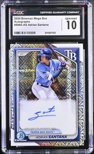 2024 Bowman Chrome Mega Adrian Santana #BMA-AS Mojo Auto CGC 10 Tampa Bay Rays