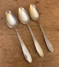 3 Teaspoon Tea Spoon King Edward National Silver Co 1936 1951 Silverplate