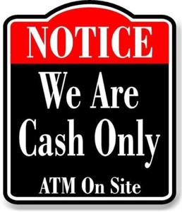 Cash only Sign | eBay
