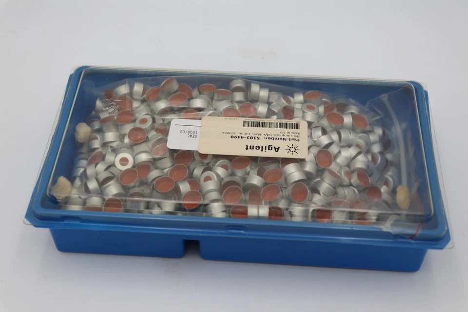 Agilent Technologies 5183-4500 11mm Crimp Cap PTFE/Red Rubber Septa 1000/ct - Image 4 of 4