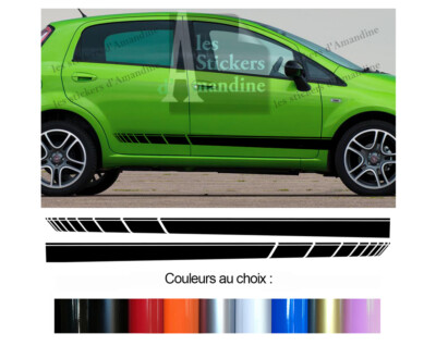 2 X UNTERE STREIFEN FÜR FIAT PUNTO SPORT DECO TÜR AUFKLEBER BD573N-40