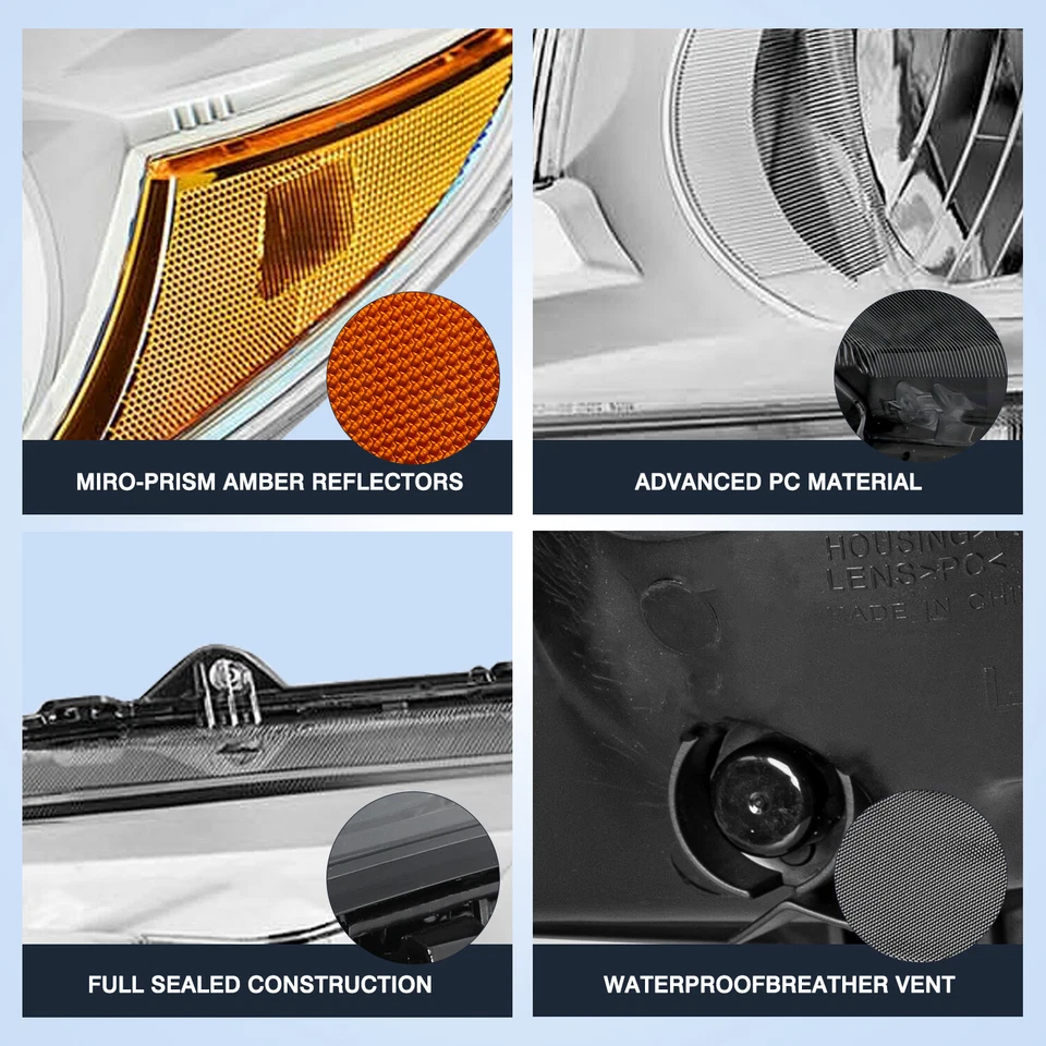 Par de faros esquineros cromados ámbar 4 puertas para Honda CRV CR-V 2012 2013 2014 Foto 4 de 4